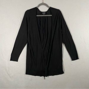 Torrid Long Sleeve Open Front Lace Back Black Sweater Cardigan Womans Size 1x